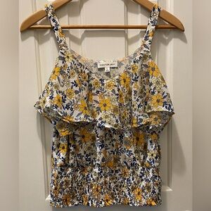 Perseption Concept Floral Camisole - Yellow and Blue